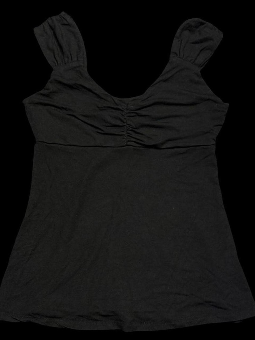 Boston Proper Black Ruched Bust Tank